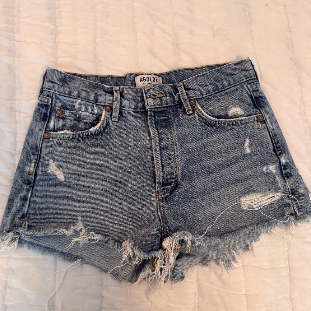 Agolde Women's Cut-off Denim Shorts